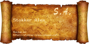 Stokker Alex névjegykártya